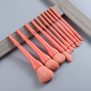 Natural Hair Colorful Makeup Brush Set