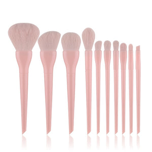 Natural Hair Colorful Makeup Brush Set