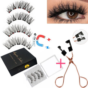 Magnetic  Natural False Lashes+Tweezers