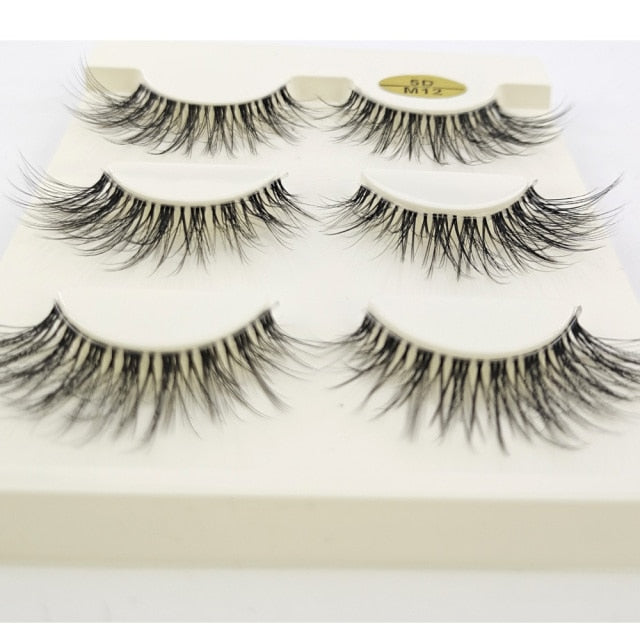 3pair/set Handmade False Eyelashes