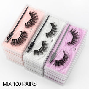 Natural long eyelashes set