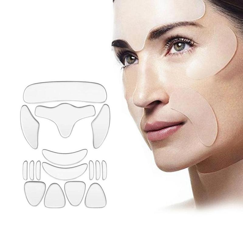 16Pcs Reusable Silicone Anti Face Forehead