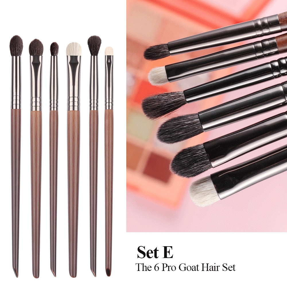 Goat Hair Makeup Eye Shadow Brush Set