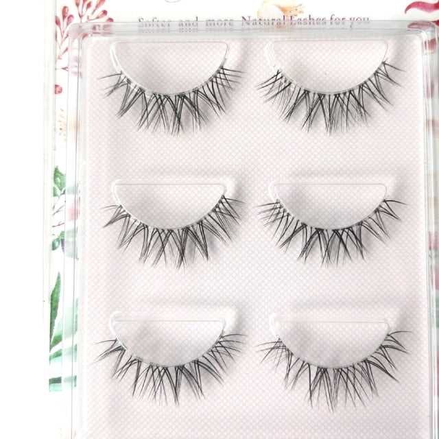 3pair/set Handmade False Eyelashes